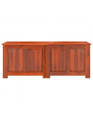 Cassapanca con Coperchio Marrone in Legno Massello di Acacia