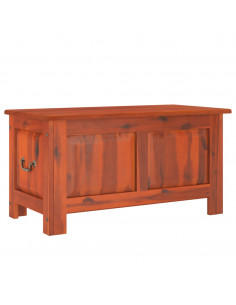 Cassapanca con Coperchio Marrone in Legno Massello di Acacia 2