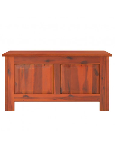 Cassapanca con Coperchio Marrone in Legno Massello di Acacia