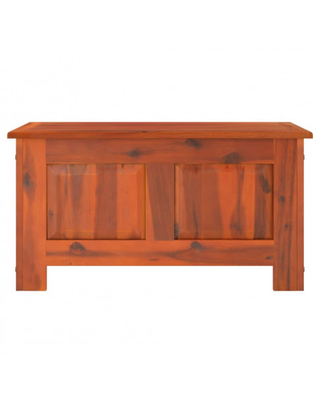 Cassapanca con Coperchio Marrone in Legno Massello di Acacia