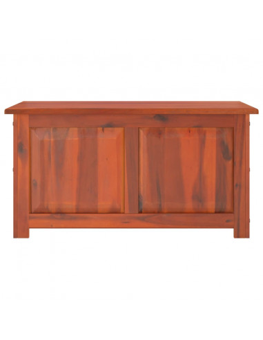 Cassapanca con Coperchio Marrone in Legno Massello di Acacia