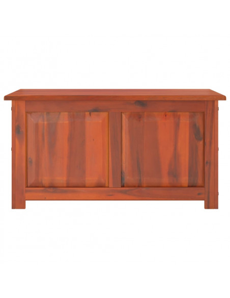 Cassapanca con Coperchio Marrone in Legno Massello di Acacia