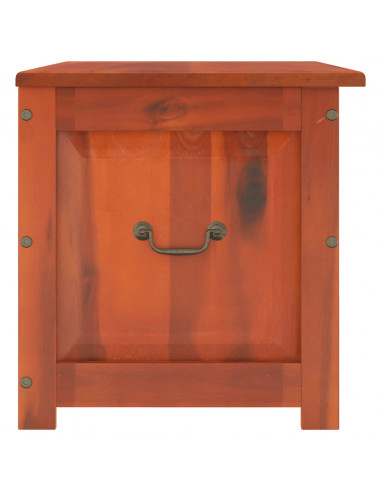Cassapanca con Coperchio Marrone in Legno Massello di Acacia