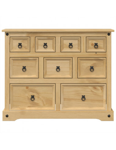 Cassettiera Corona 103x46x83 cm in Legno Massello di Pino