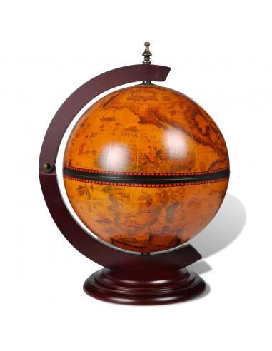 Minibar da Tavola a Globo Supporto per Vini in Legno Eucalipto