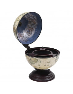 Minibar da Tavola a Globo Supporto per Vini in Eucalipto Verde 2