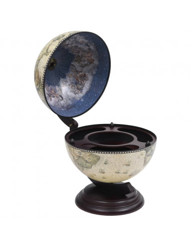 Minibar da Tavola a Globo Supporto per Vini in Eucalipto Verde