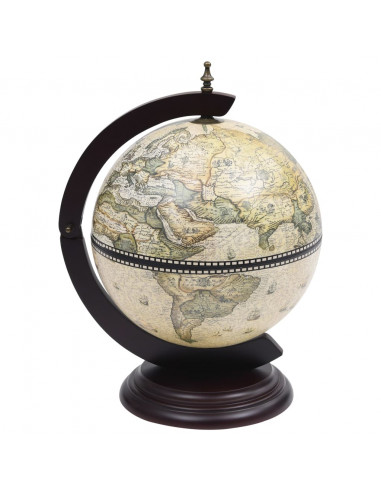 Minibar da Tavola a Globo Supporto per Vini in Eucalipto Verde