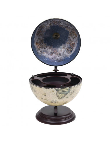 Minibar da Tavola a Globo Supporto per Vini in Eucalipto Verde