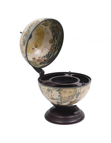 Minibar da Tavola a Globo Supporto per Vini in Eucalipto Bianco