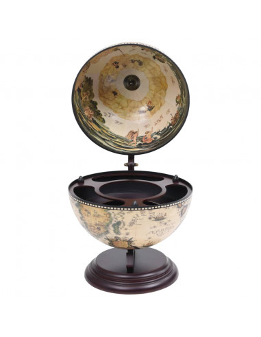 Minibar da Tavola a Globo Supporto per Vini in Eucalipto Bianco