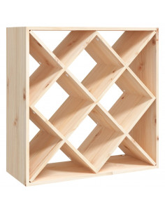 Portabottiglie 62x25x62 cm in Legno Massello di Pino 2