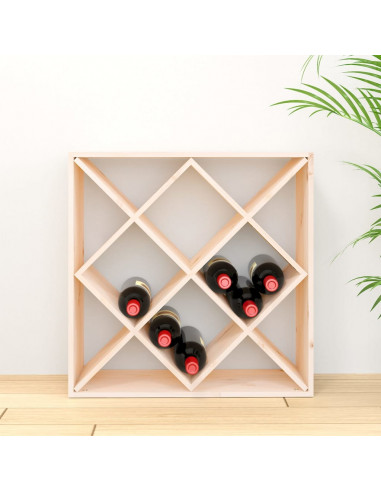 Portabottiglie 62x25x62 cm in Legno Massello di Pino