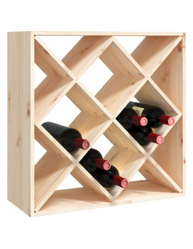 Portabottiglie 62x25x62 cm in Legno Massello di Pino
