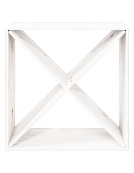 Portabottiglie Bianco 62x25x62 cm in Legno Massello di Pino