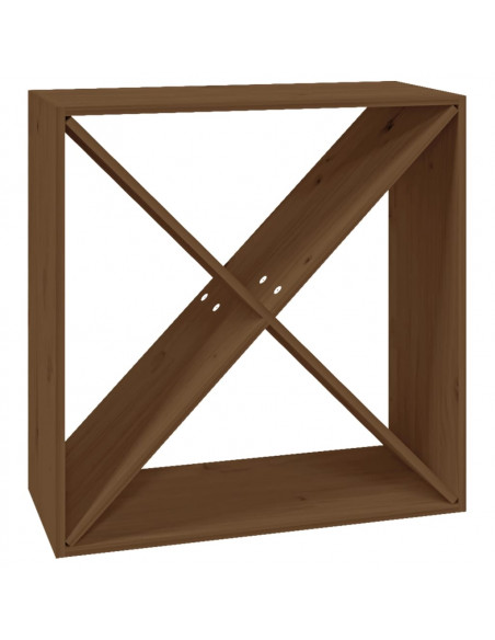 Portabottiglie Miele 62x25x62 cm in Legno Massello di Pino