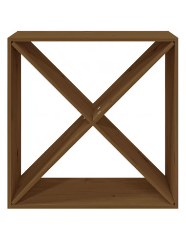 Portabottiglie Miele 62x25x62 cm in Legno Massello di Pino