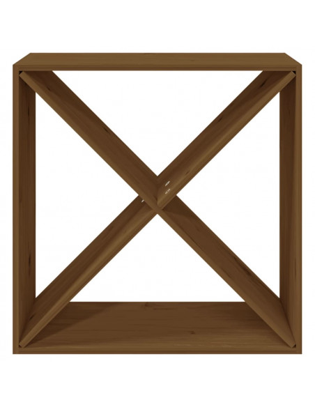 Portabottiglie Miele 62x25x62 cm in Legno Massello di Pino