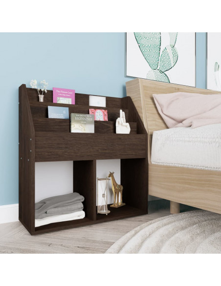 Portariviste Bambini Rovere Fumo 71x30x78,5cm Legno Multistrato