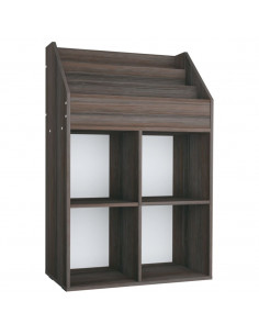 Portariviste Bambini Grigio Rovere Sonoma 71x30x114 Multistrato 2