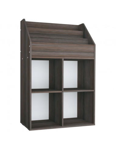 Portariviste Bambini Grigio Rovere Sonoma 71x30x114 Multistrato