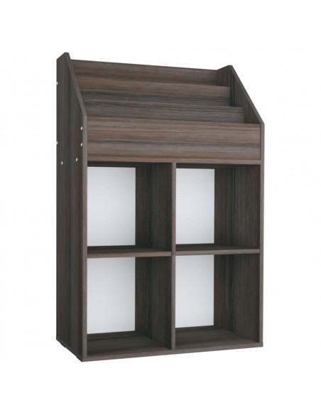 Portariviste Bambini Grigio Rovere Sonoma 71x30x114 Multistrato
