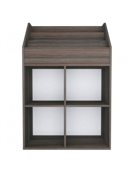 Portariviste Bambini Grigio Rovere Sonoma 71x30x114 Multistrato