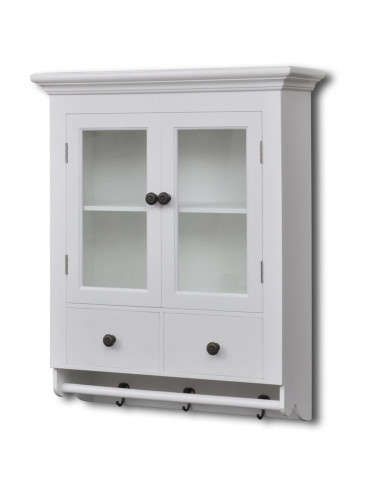 Pensile da Cucina in Legno con Anta in Vetro