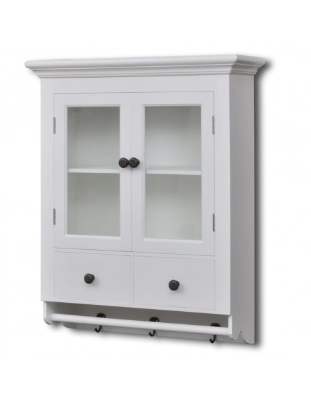 Pensile da Cucina in Legno con Anta in Vetro