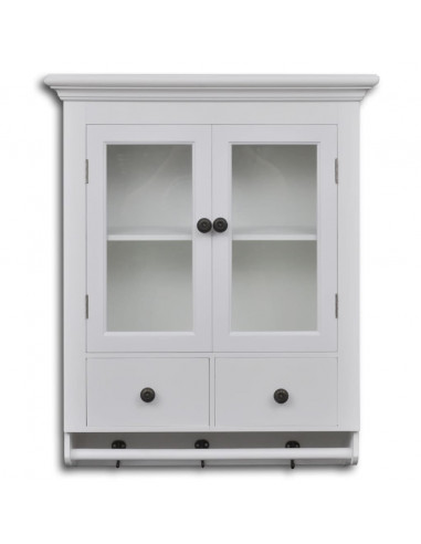 Pensile da Cucina in Legno con Anta in Vetro