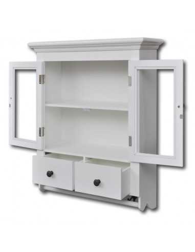 Pensile da Cucina in Legno con Anta in Vetro