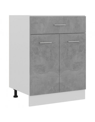 Armadio Inferiore Cassetto Grigio Cemento 60x46x81,5Multistrato