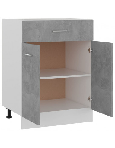 Armadio Inferiore Cassetto Grigio Cemento 60x46x81,5Multistrato