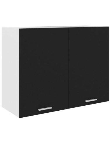 Mobile Pensile Nero 80x31x60 cm in Legno Multistrato