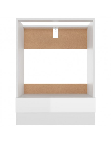 Mobile per Forno Bianco Lucido 60x46x81,5 cm Legno Multistrato