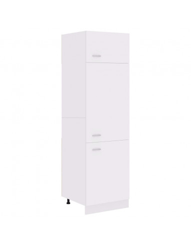 Mobile per Frigo Bianco 60x57x207 cm Legno Multistrato