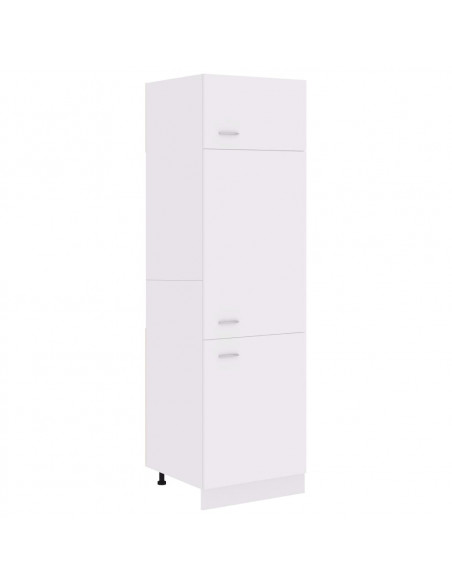 Mobile per Frigo Bianco 60x57x207 cm Legno Multistrato