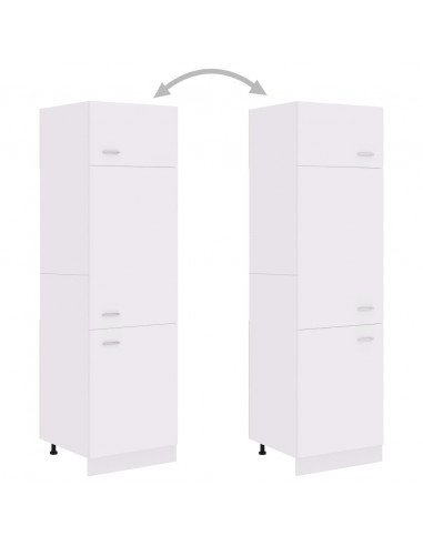 Mobile per Frigo Bianco 60x57x207 cm Legno Multistrato