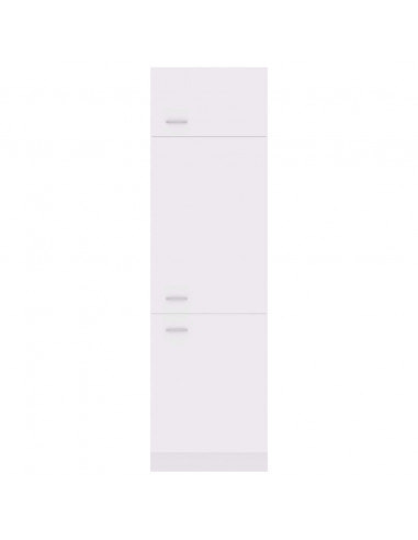 Mobile per Frigo Bianco 60x57x207 cm Legno Multistrato