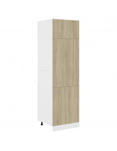 Mobile per Frigo Rovere Sonoma 60x57x207 cm Legno Multistrato 2