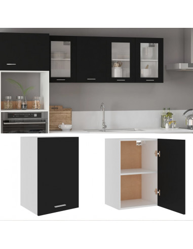 Mobile Pensile Nero 39,5x31x60 cm in Legno Multistrato