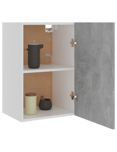 Mobile Pensile Grigio Cemento 39,5x31x60cm in Legno Multistrato