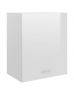 Mobile Pensile Bianco Lucido 50x31x60 cm in Legno Multistrato 2