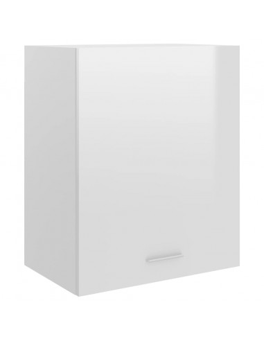 Mobile Pensile Bianco Lucido 50x31x60 cm in Legno Multistrato