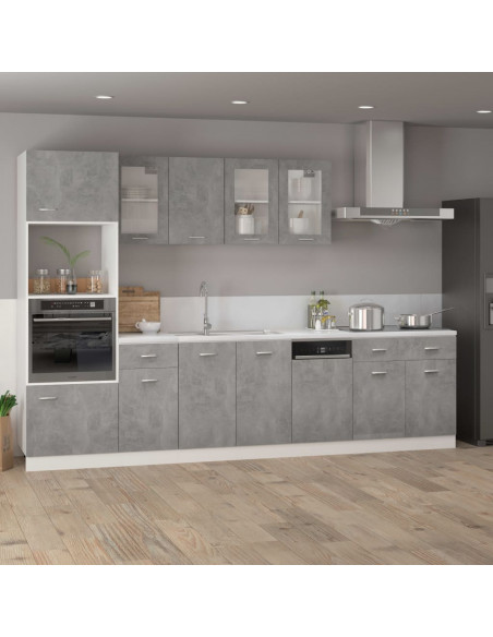 Pannello Lavastoviglie Grigio Cemento 45x3x67 cm Multistrato