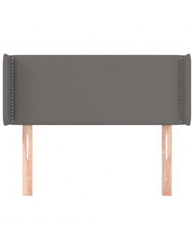 Testiera ad Orecchio Grigio 83x16x78/88 cm in Similpelle