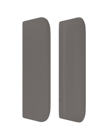 Testiera ad Orecchio Grigio 83x16x78/88 cm in Similpelle