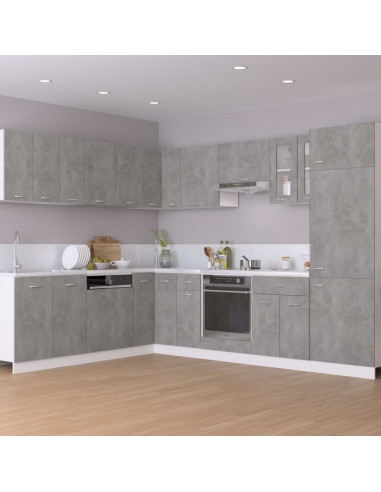 Armadio per Lavabo Grigio Cemento 80x46x81,5 cm in Multistrato