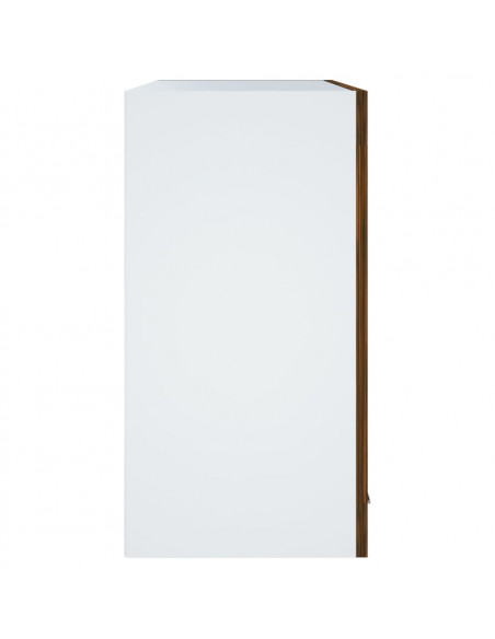 Pensile in Vetro Rovere Fumo 60x31x60 cm Legno Multistrato