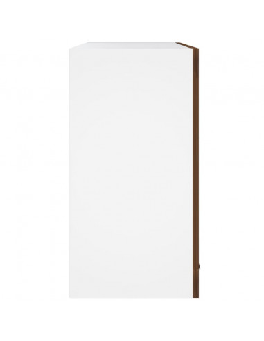 Mobile Pensile con Vetro “Lyon” Rovere Marrone 60x31x60 cm